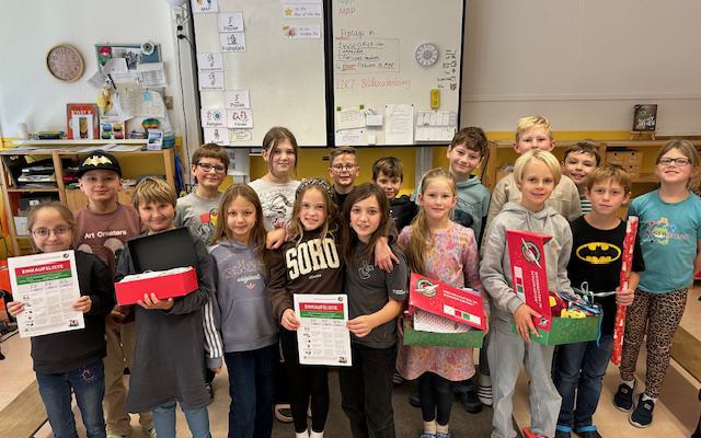 Ein Schuhkarton zu Weihnachten